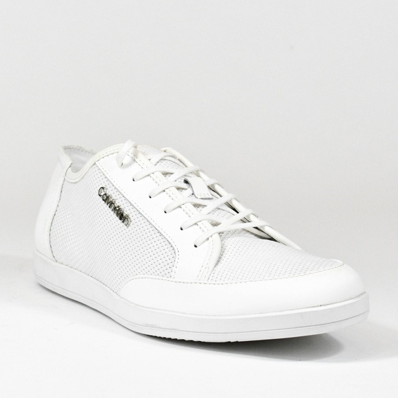 calvin klein mens white shoes